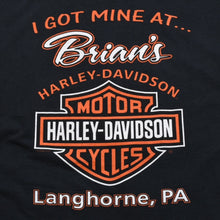 画像をギャラリービューアに読み込む, HARLEY DAVIDSON ハーレーダヴィッドソン 00's 半袖Tシャツ ブラック Brian's ブライアンズ ラングホーン 古着 美品 中古 4a005844