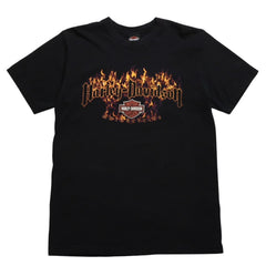 HARLEY DAVIDSON ハーレーダヴィッドソン 00's 半袖Tシャツ サイズL ブラック ジョージア ダルトン 古着 美品 中古 4a005852