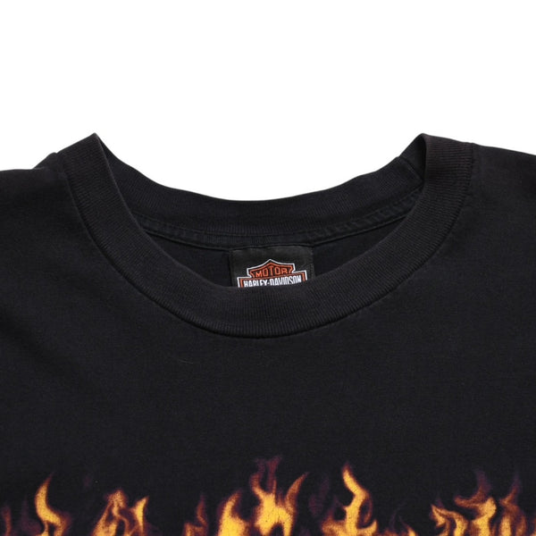 HARLEY DAVIDSON ハーレーダヴィッドソン 00's 半袖Tシャツ サイズL ブラック ジョージア ダルトン 古着 美品 中古 4a005852