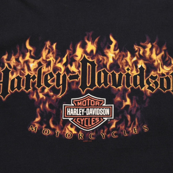 HARLEY DAVIDSON ハーレーダヴィッドソン 00's 半袖Tシャツ サイズL ブラック ジョージア ダルトン 古着 美品 中古 4a005852