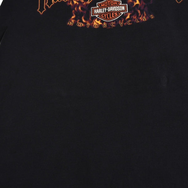 HARLEY DAVIDSON ハーレーダヴィッドソン 00's 半袖Tシャツ サイズL ブラック ジョージア ダルトン 古着 美品 中古 4a005852