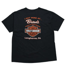 画像をギャラリービューアに読み込む, HARLEY DAVIDSON ハーレーダヴィッドソン 00's 半袖Tシャツ ブラック Brian's ブライアンズ ラングホーン 古着 美品 中古 4a005844