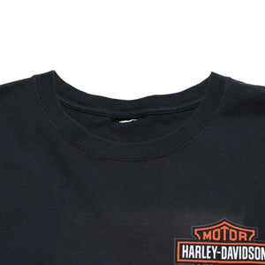 HARLEY DAVIDSON ハーレーダヴィッドソン 00's 半袖Tシャツ ブラック Brian's ブライアンズ ラングホーン 古着 美品 中古 4a005844