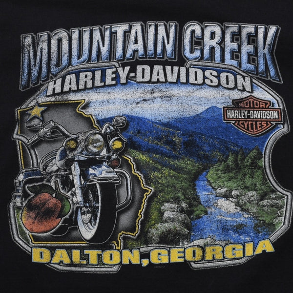 HARLEY DAVIDSON ハーレーダヴィッドソン 00's 半袖Tシャツ サイズL ブラック ジョージア ダルトン 古着 美品 中古 4a005852