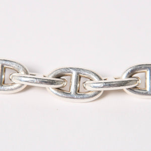 極美品 HERMES エルメス シェーヌダンクルMM ブレスレット 15コマ 重量約56.84g Ag925刻印 シルバー925 中古 4a005879