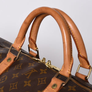 LOUIS VUITTON Keepall Bandouliere 60 Boston Bag M41412 Monogram PVC Tanned Leather Brown Good Condition Used 4a000585