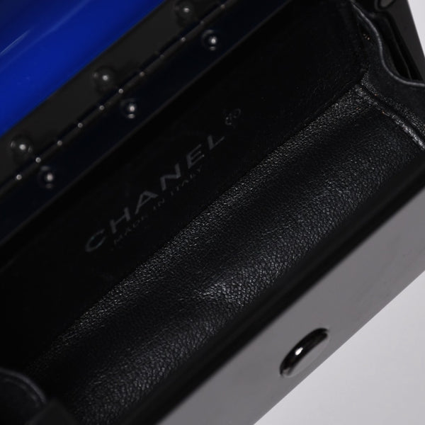 CHANEL シャネル ミニ イヴニングバッグ チェーンショルダーバッグ AS2534 ランダム番台 ココマーク プレキシグラス 美品 中古 4a000520