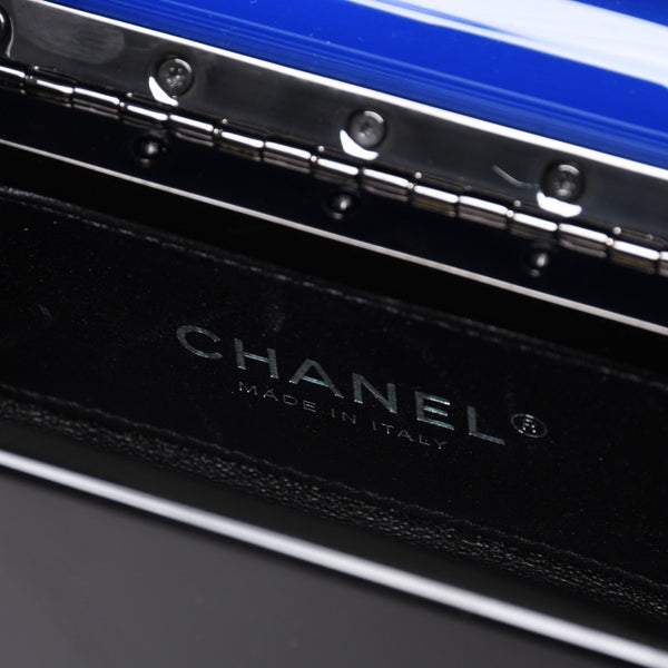 CHANEL シャネル ミニ イヴニングバッグ チェーンショルダーバッグ AS2534 ランダム番台 ココマーク プレキシグラス 美品 中古 4a000520