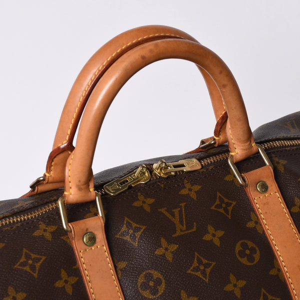 LOUIS VUITTON Keepall Bandouliere 60 Boston Bag M41412 Monogram PVC Tanned Leather Brown Good Condition Used 4a000585