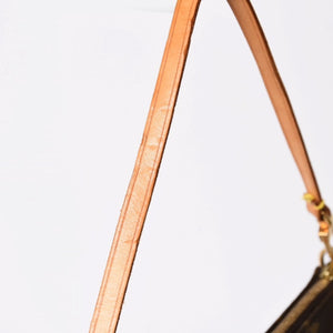 極美品 LOUIS VUITTON ルイヴィトン ポシェットアクセソワ―ル ポーチ M92193 モノグラムグラフィティ ブラウン オレンジ ゴールド金具 中古 4a005835