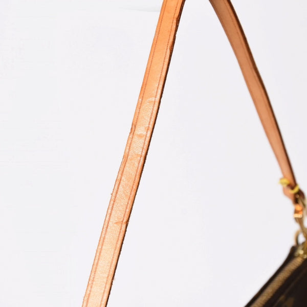 極美品 LOUIS VUITTON ルイヴィトン ポシェットアクセソワ―ル ポーチ M92193 モノグラムグラフィティ ブラウン オレンジ ゴールド金具 中古 4a005835