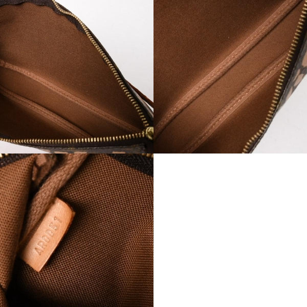 極美品 LOUIS VUITTON ルイヴィトン ポシェットアクセソワ―ル ポーチ M92193 モノグラムグラフィティ ブラウン オレンジ ゴールド金具 中古 4a005835