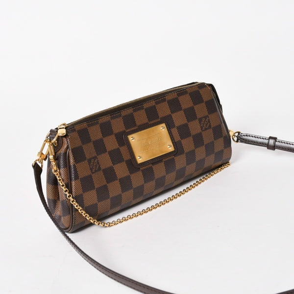 極美品 LOUIS VUITTON ルイヴィトン ポシェット エヴァ モノグラム M95567 ブラウン ゴールド金具 中古 4a005824