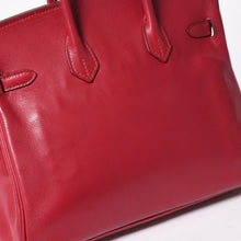 将图片加载到图库查看器中。 HERMES エルメス ハンドバッグ □Z刻印 バーキン25 ヴォースイフト レッド系 シルバー金具 美品 中古 4a005887