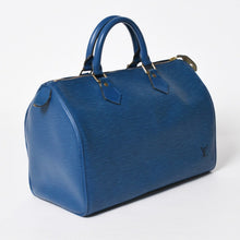 将图片加载到图库查看器中。 LOUIS VUITTON ルイヴィトン スピーディ30 エピ ハンドバッグ ボストンバッグ M43005 PVC レザー トレドブルー ゴールド金具 美品 中古 4a005804
