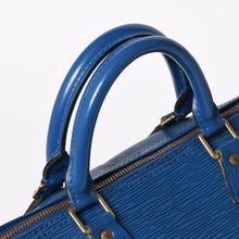 将图片加载到图库查看器中。 LOUIS VUITTON ルイヴィトン スピーディ30 エピ ハンドバッグ ボストンバッグ M43005 PVC レザー トレドブルー ゴールド金具 美品 中古 4a005804