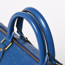 将图片加载到图库查看器中。 LOUIS VUITTON ルイヴィトン スピーディ30 エピ ハンドバッグ ボストンバッグ M43005 PVC レザー トレドブルー ゴールド金具 美品 中古 4a005804