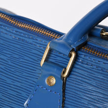 将图片加载到图库查看器中。 LOUIS VUITTON ルイヴィトン スピーディ30 エピ ハンドバッグ ボストンバッグ M43005 PVC レザー トレドブルー ゴールド金具 美品 中古 4a005804