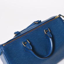 将图片加载到图库查看器中。 LOUIS VUITTON ルイヴィトン スピーディ30 エピ ハンドバッグ ボストンバッグ M43005 PVC レザー トレドブルー ゴールド金具 美品 中古 4a005804