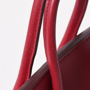 HERMES エルメス ハンドバッグ □Z刻印 バーキン25 ヴォースイフト レッド系 シルバー金具 美品 中古 4a005887