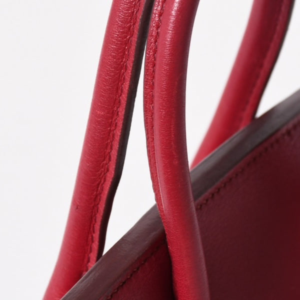 HERMES エルメス ハンドバッグ □Z刻印 バーキン25 ヴォースイフト レッド系 シルバー金具 美品 中古 4a005887