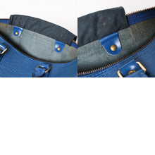 将图片加载到图库查看器中。 LOUIS VUITTON ルイヴィトン スピーディ30 エピ ハンドバッグ ボストンバッグ M43005 PVC レザー トレドブルー ゴールド金具 美品 中古 4a005804