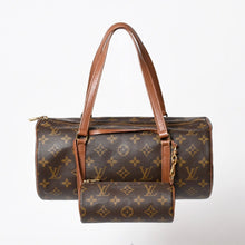 将图片加载到图库查看器中。 極美品 LOUIS VUITTON ルイヴィトン パピヨン30 GM ハンドバッグ M51365 モノグラム ゴールド金具 筒型 中古 4a005791