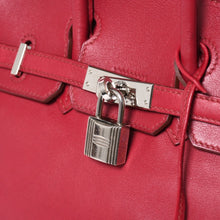 将图片加载到图库查看器中。 HERMES エルメス ハンドバッグ □Z刻印 バーキン25 ヴォースイフト レッド系 シルバー金具 美品 中古 4a005887