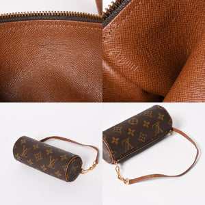 極美品 LOUIS VUITTON ルイヴィトン パピヨン30 GM ハンドバッグ M51365 モノグラム ゴールド金具 筒型 中古 4a005791