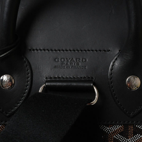 極美品 GOYARD ゴヤール アルパンMM バックパック リュック ALPIN2MMLTY01CL01P PVC レザー ブラック 中古 4a005889