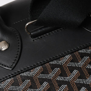 極美品 GOYARD ゴヤール アルパンMM バックパック リュック ALPIN2MMLTY01CL01P PVC レザー ブラック 中古 4a005889