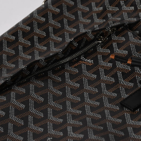 極美品 GOYARD ゴヤール アルパンMM バックパック リュック ALPIN2MMLTY01CL01P PVC レザー ブラック 中古 4a005889