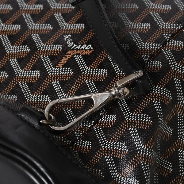 極美品 GOYARD ゴヤール アルパンMM バックパック リュック ALPIN2MMLTY01CL01P PVC レザー ブラック 中古 4a005889