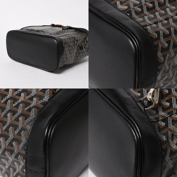 極美品 GOYARD ゴヤール アルパンMM バックパック リュック ALPIN2MMLTY01CL01P PVC レザー ブラック 中古 4a005889