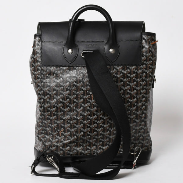 極美品 GOYARD ゴヤール アルパンMM バックパック リュック ALPIN2MMLTY01CL01P PVC レザー ブラック 中古 4a005889