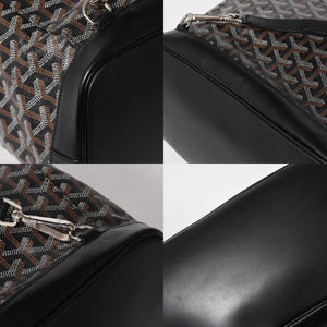 極美品 GOYARD ゴヤール アルパンMM バックパック リュック ALPIN2MMLTY01CL01P PVC レザー ブラック 中古 4a005889