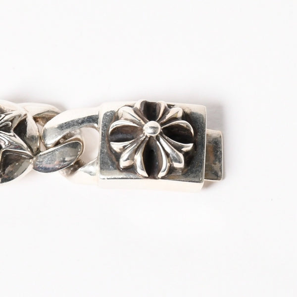 CHROME HEARTS クロムハーツ ブレスレット 5リンク 重量97.01g CHプラス スター フローラル BSフレア ケルティック クロー シルバー925 美品 中古 4a006038