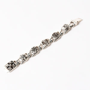 CHROME HEARTS クロムハーツ ブレスレット 5リンク 重量97.01g CHプラス スター フローラル BSフレア ケルティック クロー シルバー925 美品 中古 4a006038