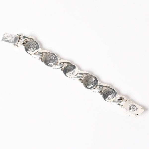 CHROME HEARTS クロムハーツ ブレスレット 5リンク 重量97.01g CHプラス スター フローラル BSフレア ケルティック クロー シルバー925 美品 中古 4a006038