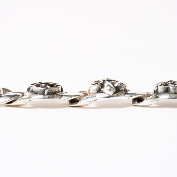CHROME HEARTS クロムハーツ ブレスレット 5リンク 重量97.01g CHプラス スター フローラル BSフレア ケルティック クロー シルバー925 美品 中古 4a006038