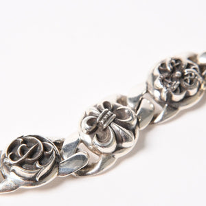 CHROME HEARTS クロムハーツ ブレスレット 5リンク 重量97.01g CHプラス スター フローラル BSフレア ケルティック クロー シルバー925 美品 中古 4a006038