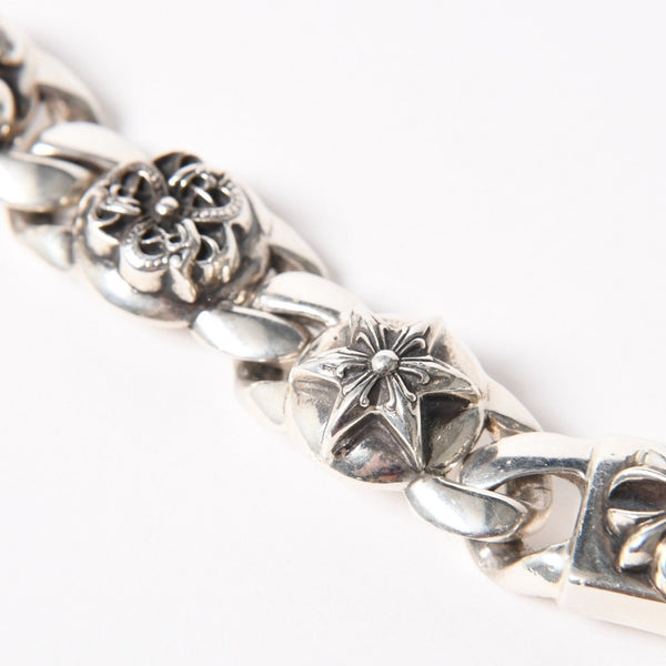 CHROME HEARTS クロムハーツ ブレスレット 5リンク 重量97.01g CHプラス スター フローラル BSフレア ケルティック クロー シルバー925 美品 中古 4a006038