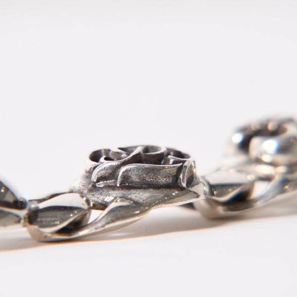 CHROME HEARTS クロムハーツ ブレスレット 5リンク 重量97.01g CHプラス スター フローラル BSフレア ケルティック クロー シルバー925 美品 中古 4a006038