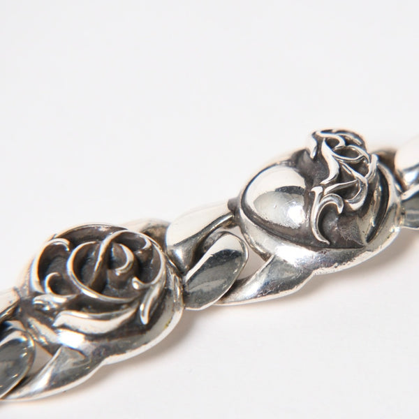 CHROME HEARTS クロムハーツ ブレスレット 5リンク 重量97.01g CHプラス スター フローラル BSフレア ケルティック クロー シルバー925 美品 中古 4a006038