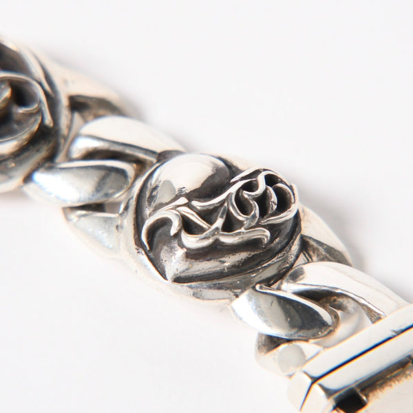 CHROME HEARTS クロムハーツ ブレスレット 5リンク 重量97.01g CHプラス スター フローラル BSフレア ケルティック クロー シルバー925 美品 中古 4a006038