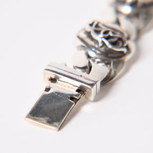 CHROME HEARTS クロムハーツ ブレスレット 5リンク 重量97.01g CHプラス スター フローラル BSフレア ケルティック クロー シルバー925 美品 中古 4a006038