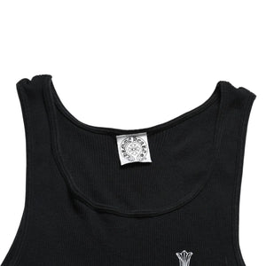 CHROME HEARTS クロムハーツ Tank Top タンクトップ NEW YORK ニューヨーク ラージクロス ブラック ホワイト サイズM 美品 中古 4a005761
