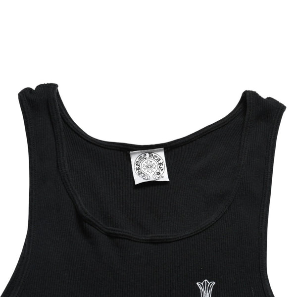 CHROME HEARTS クロムハーツ Tank Top タンクトップ NEW YORK ニューヨーク ラージクロス ブラック ホワイト サイズM 美品 中古 4a005761