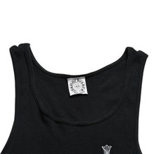 Load the image into the gallery viewer. CHROME HEARTS クロムハーツ Tank Top タンクトップ NEW YORK ニューヨーク ラージクロス ブラック ホワイト サイズM 美品 中古 4a005761