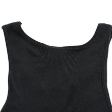 Load the image into the gallery viewer. CHROME HEARTS クロムハーツ Tank Top タンクトップ NEW YORK ニューヨーク ラージクロス ブラック ホワイト サイズM 美品 中古 4a005761